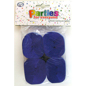 Alpen Parties For Everyone Crepe Streamers 35mm x 13m Blue Pack Of 4