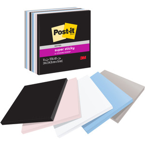 Post-it 654-10SSNE Super Sticky Notes 76 x 76mm Simply Serene , Pack of 10