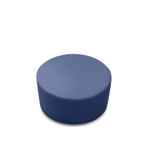 K2 Marbella Flinders Junior Round Ottoman Blue PU Leather