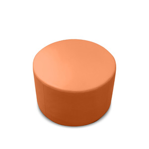 K2 Marbella Flinders Senior Round Ottoman Orange PU Leather