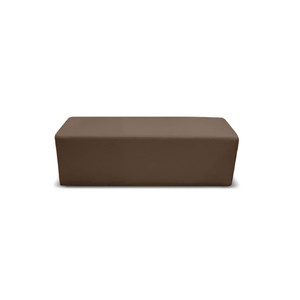 K2 Marbella Burke Senior Rectangle Ottoman 1120mmW Dark Brown PU Leather