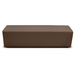 K2 Marbella Burke Senior Rectangle Ottoman 1780mmW Dark Brown PU Leather