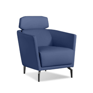 K2 Marbella Paterson Tub Chair With Headrest Blue PU Leather