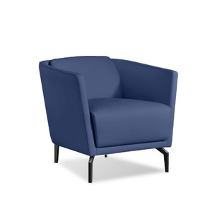 K2 Marbella Lawson Tub Chair Blue PU Leather