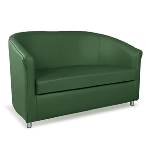 K2 Marbella Kelly Tub Chair 2 Seater 1210W x 680D x 760mmH Green PU Leather