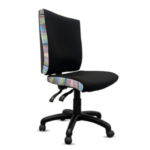 K2 Orange Dust Katherine High Back Office Chair Black Rock Fabric