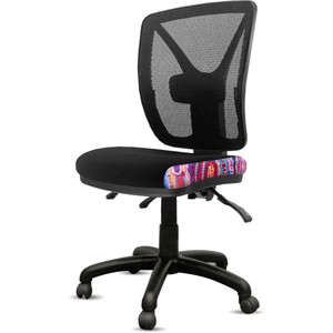 K2 Orange Dust Kimberley High Back Office Chair Mesh Back Black Opal Fabric Seat