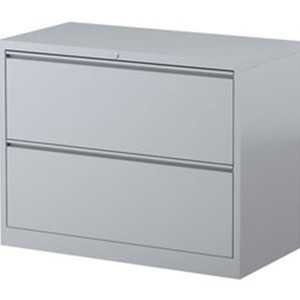 Steelco Lateral Filing Cabinet 2 Drawer 915W x 463D x 710mmH Graphite Ripple