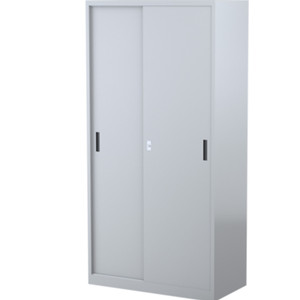 Steelco Sliding Door Cabinet 3 Shelves 914W x 465D x 1830mmH Graphite Ripple