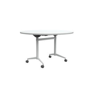 OLG Uni Flip Top Table 1200D x 720mmH White Top White Frame