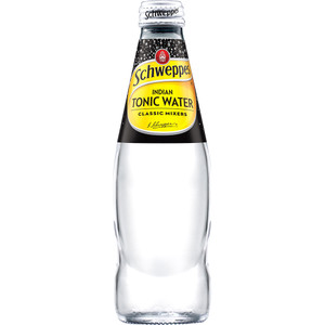 Schweppes Indian Tonic Water Classic Mixers 300ml Glass Bottle Pack Of 24