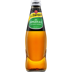 Schweppes Dry Ginger Ale Classic Mixers 300ml Glass Bottle Pack Of 24