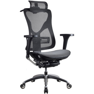 Renata High Back Executive Chair With Arms And Headrest Mesh Back And Seat Black