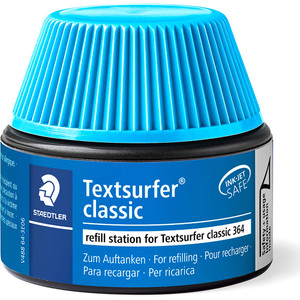 Staedtler 488 Textsurfer Classic 364 Highlighter Refill Pot 30mL - Blue