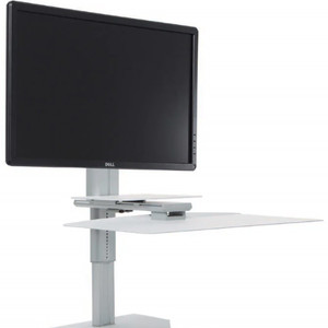 Sylex Uprite Ergo Sit2Stand Single Monitor Workstation 700W x 620D Silver/White