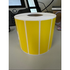 TT YELLOW REMOVABLE LABEL 65x40mm 76CR+P ROLL OF 2500