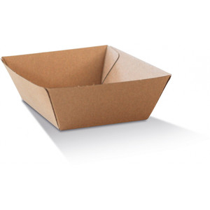 Small Brown Corrugated Kraft Tray 130mm x 91mm x 50mm (Size 1) Carton of 500