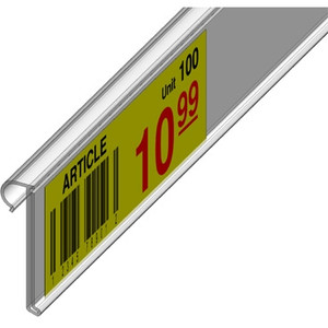 26 x 80mm Flipper Label Holder Clear
