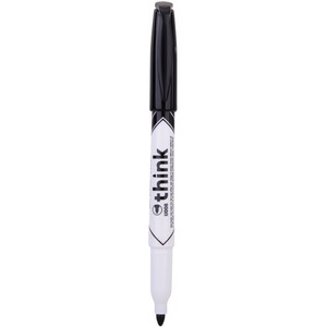100 x Deli Whiteboard Marker Dry Erase Fine Point 1-1.5mm Bullet Tip Black (100 Markers)