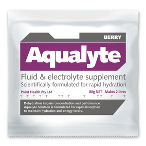 Aqualyte Electrolyte Powder Berry Flavoured Sachets 80g, Box of 100