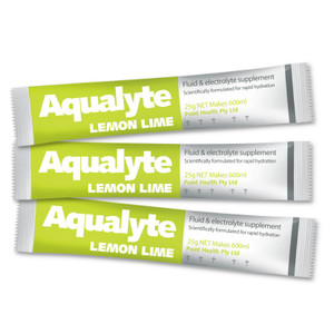 Aqualyte Electrolyte Powder Lemon Lime Flavoured Sachets 25g, Box of 250
