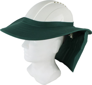 Maxisafe Hard Hat Brim With Neck Flap - Green