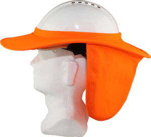 Maxisafe Hard Hat Brim With Neck Flap - Orange