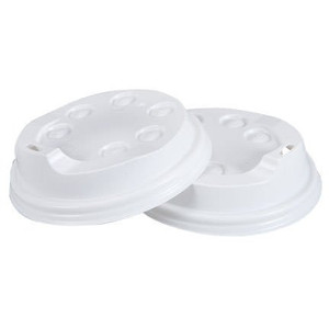 PARTYWARE WHITE PLASTIC COFFEE CUP LIDS 12OZ/16OZ 350ml/480ml (90mm) TO FIT GP-CUP12R CTN1000