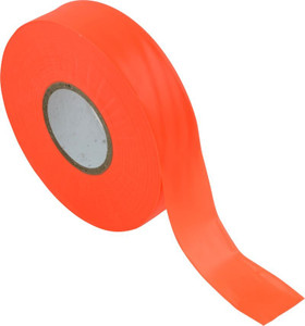 Maxisafe Flagging Tape, Fluoro Orange - 25mm x 100m Each