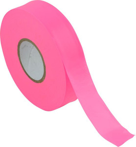 Maxisafe Flagging Tape, Fluoro Pink - 25mm x 100m Each