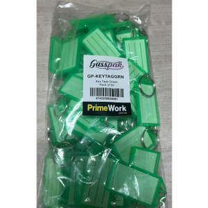Gusspak Key Tags Green Pack of 50