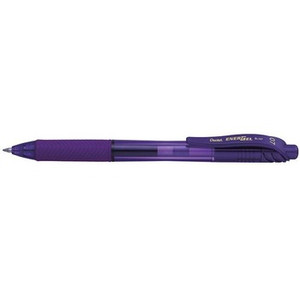 Pentel BL107 Energel X Liquid Gel Pen Retractable Fine 0.7mm Violet, Each