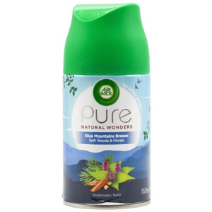 AIRWICK 159G FRESHMATIC REFILL NATURAL WONDERS BLUE MOUNTAINS BREEZE SOFT WOODS & FLORALS
