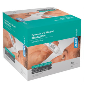 AEROWASH Sodium Chloride Eyewash Ampoule 30ml, Box of 30