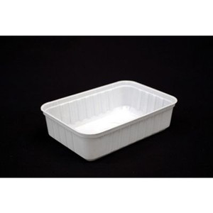 Disposable Rectangle Container 750ml White Sleeve of 50 (Lids Sold Separately)