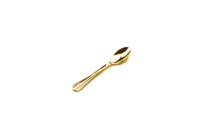 Shiny Heavy Duty Plastic Gold Spoons Pack Of 12