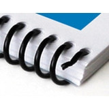 25mm Black Plastic Spirals: A4 6mm Pitch, Box of 100
