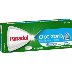 Panadol With Optizorb Paracetamol For Fast Pain Relief 500mg 16 pack