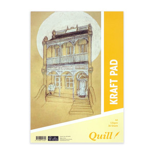 Quill Kraft Pad A4 120gsm 30 Sheets Portrait