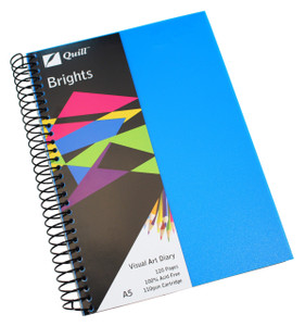 Quill Visual Art Diary PP 110gsm A5 120 Pages - Marine Blue (10791)