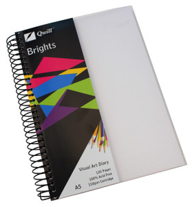 Quill Visual Art Diary PP 110gsm A5 120 Pages - Frost (10797)