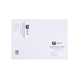 Quill Self Adhesive Foam Board 5mm A3 - White (97212)