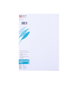 Quill Leathergrain Paper 100gsm A4 - White, Pack of 100 (06701)