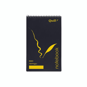Quill Q Series Notebook 70gsm PP 200x127mm 100 Pages - Black