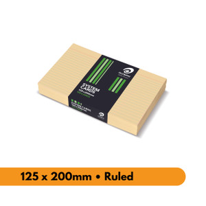 Olympic System Card Ruled 125 x 200mm Buff, Pack of 100 (141466)