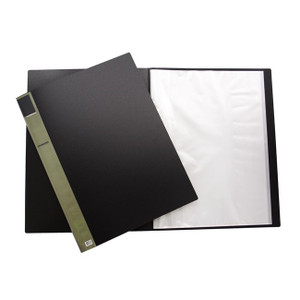 Quill Premium Fixed Display Book PP A3 20 Pockets - Black (28035)
