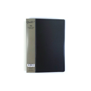 Quill Display Book Fixed PP A5 20 Pockets Portrait Black