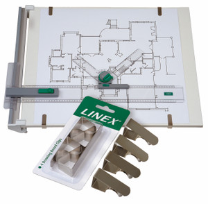 Linex Drawing Board Clips, Pack of 4