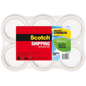 SCOTCH GREENER COMMERCIAL GRADE SHIPPING TAPE 48MM X 45M (Pack of 6 ROLLS)