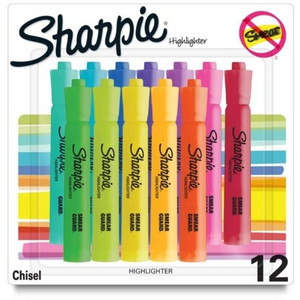 Sharpie Tank Highlighters Assorted Colours Pack of 12